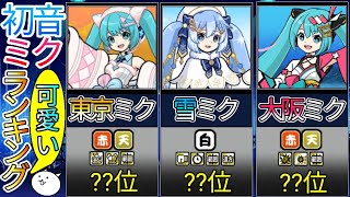 【比較動画】初音ミクコラボガチャランキング【にゃんこ大戦争】