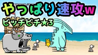 ビッチビチ漁場★3   やっぱり無課金速攻   にゃんこ大戦争