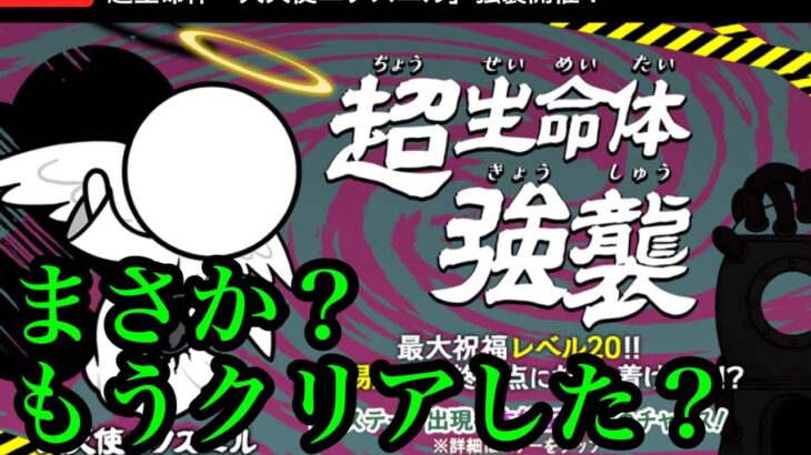 にゃんこ大戦争　攻略　2022年3月　大天使エクスエル強襲　祝福　LV　MAX　　チケットゲットした？　チャンネル登録お願いね　subscribe! 　thumbs up!