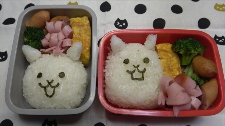 【深夜のキャラ弁】にゃんこ大戦争　ネコ　タンクネコ【Character lunch box】Nyanko Great War Cat Tank Cat