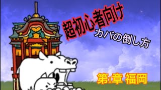 【にゃんこ大戦争】超初心者向け カバの倒し方 日本編第1章福岡 無課金