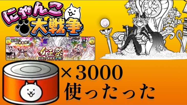 【にゃんこ大戦争】3000猫缶王女祭りに使ってみた