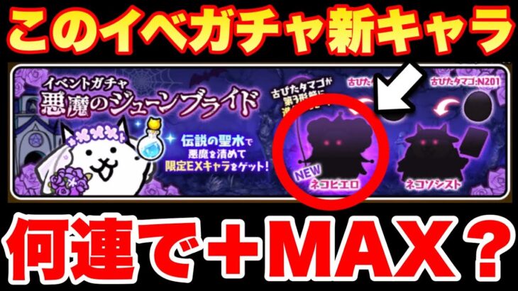 【実況にゃんこ大戦争】驚きの結果！ネコピエロは何連で＋値をMAX（10）に出来る？