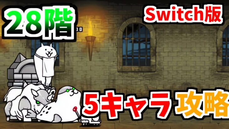 【Switch版】風雲にゃんこ塔28階を5キャラで攻略！【ふたりでにゃんこ大戦争】