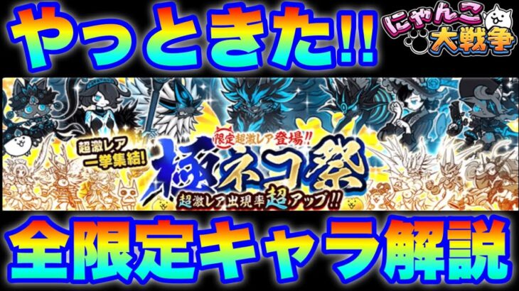 【実況にゃんこ大戦争】極ネコ祭ガチャやっときたぞ‼︎全限定キャラ解説します！