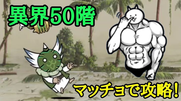 異界50階をマッチョメインで攻略！【にゃんこ大戦争】