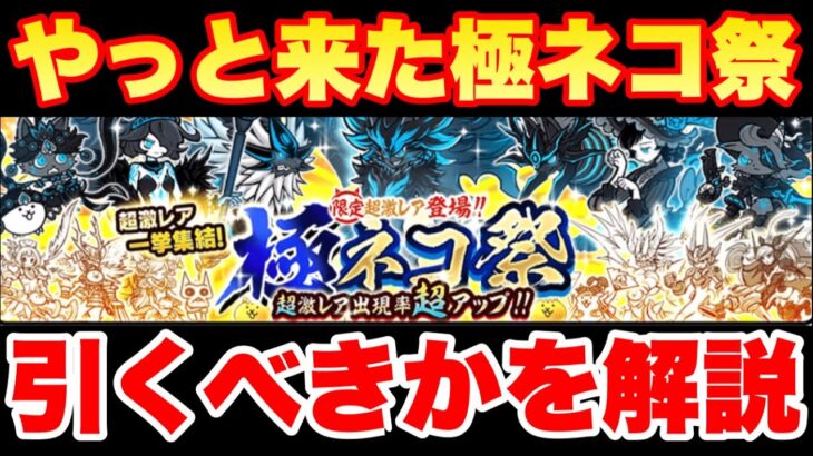 【実況にゃんこ大戦争】やっときたぞ極ネコ祭ガチャ！引くべきかを解説！