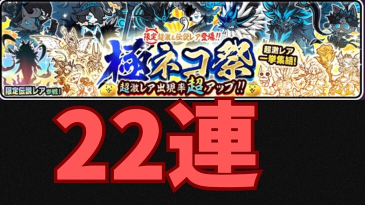 久しぶりのガチャ極ネコ祭22連チャレンジ【にゃんこ大戦争実況#416】