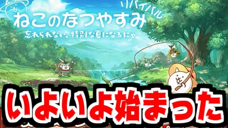 【にゃんこ大戦争】遂に始まってしまった！ねこのなつやすみリバイバル！俺はここを周回してました【本垢実況Re#1929】