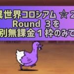 異次元コロシアム ☆２Round ３をコンボ別無課金１枠のみで攻略【にゃんこ大戦争】