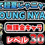 【にゃんこ大戦争】YOUNG NYAN（だって超夏じゃニャーイ！）を本能なし低レベル無課金キャラで攻略！【The Battle Cats】