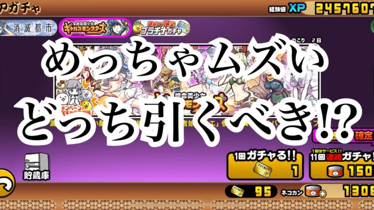 【にゃんこ大戦争】無課金勢、微課金勢、微課金と重課金勢の間の人でギャルモンと消滅都市確定ガチャどう引くべきか考えてみた