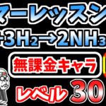 【にゃんこ大戦争】サマーレッスン（N₂+3H₂→2NH₃）を本能なし低レベル無課金キャラで周回！福引チケットを集めよう！【The Battle Cats】