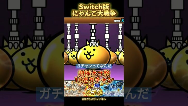 【Switch版】超極ネコ祭　10連ガチャ【にゃんこ大戦争】#nintendoswitch #超極ネコ祭 #にゃんこ大戦争 #にゃんこ大戦争ガチャ #超激レア #10連ガチャ