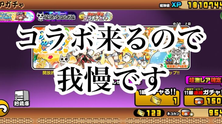 【にゃんこ大戦争】今来てる確定ガチャは引くな。コラボの為にネコ缶を取っておくのが、無難です