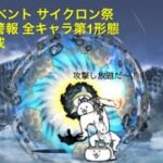 12周年イベント　サイクロン祭 無課金 緊急爆風警報 全キャラ第1形態 にゃんこ大戦争