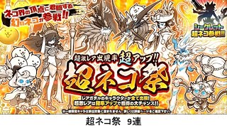 【にゃんこ大戦争】超ネコ祭　9連