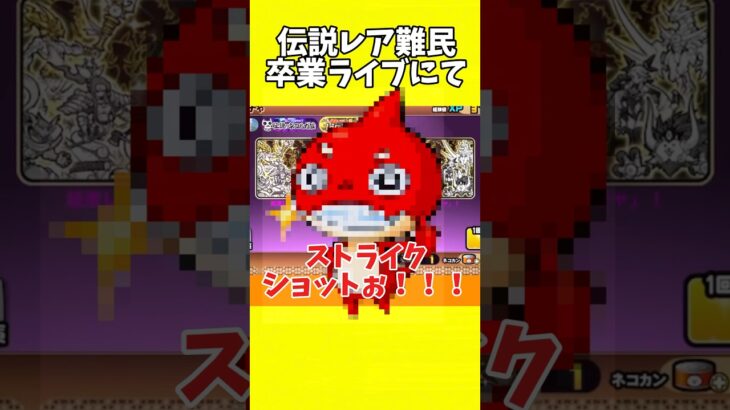 【にゃんこ大戦争】伝説レア難民卒業ライブにて#shorts #にゃんこ大戦争 # ゲーム実況 #battlecats