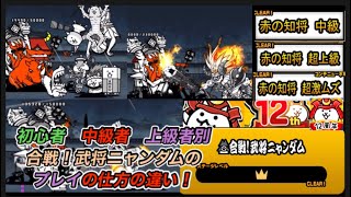 にゃんこ大戦争　初心者中級者上級者別　合戦ニャンダムのプレイの仕方の違い！（にゃんこ大戦争12周年）