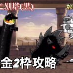 にゃんこ別塔(黒) 数の暴力で無課金2枠攻略【にゃんこ大戦争】