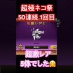#にゃんこ大戦争 超極ネコ祭　50連続ガチャ　1回目　超激レア5体でした🤗　thebattlecats
