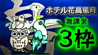 ホテル花鳥風月 冠3 無課金3枠【にゃんこ大戦争】