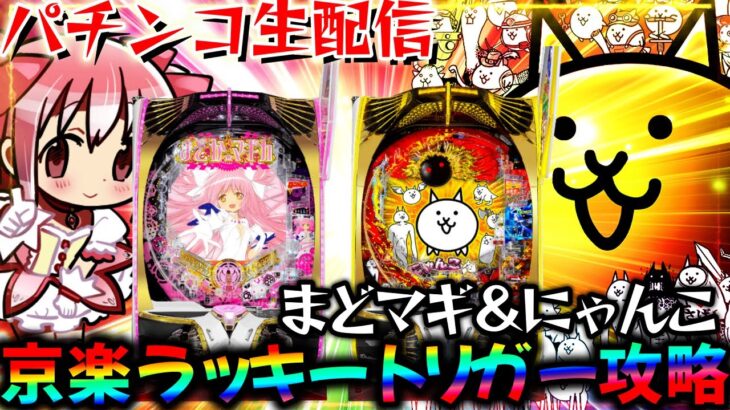 【新台】まどマギ3とにゃんこでラッキートリガー攻略する！【P にゃんこ大戦争 多様性のネコ】パチスロパチンコライブ