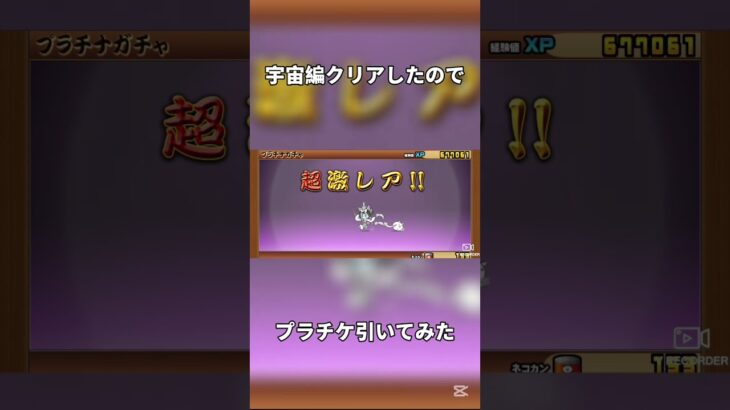 ビックバンクリアしたからプラチケ引いてみた！ #にゃんこ大戦争 #battlecats #shorts #はじまりの曲 #プラチナチケット