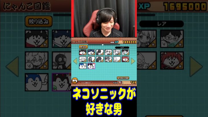 ネコソニックが好きな男 #にゃんこ大戦争 #ソニック #shorts