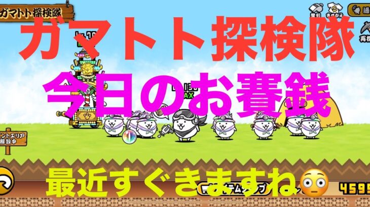 #にゃんこ大戦争 ガマトト探検隊　今日のお賽銭　最近、お賽銭すぐ来ますね😳　thebattlecats