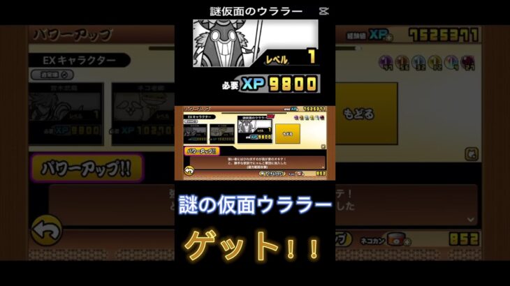 謎の仮面ウララー#にゃんこ大戦争 #にゃんこ大戦争初心者 #thebattlecats