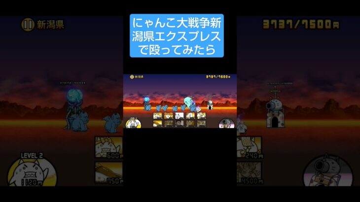にゃんこ大戦争新潟県エクスプレスで殴ってみたら