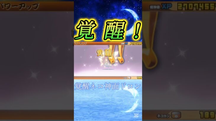 覚醒!!ネコ神面ドロン　#にゃんこ大戦争 #ゲーム #進化