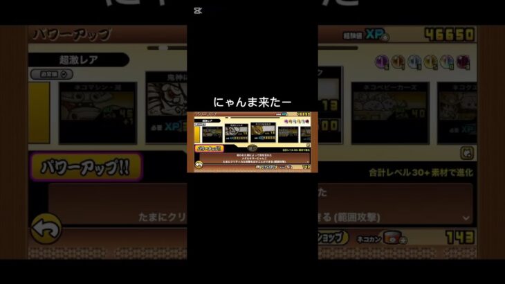 にゃんま嬉しすぎる #にゃんこ大戦争 #げーむ #ガチャ神引き