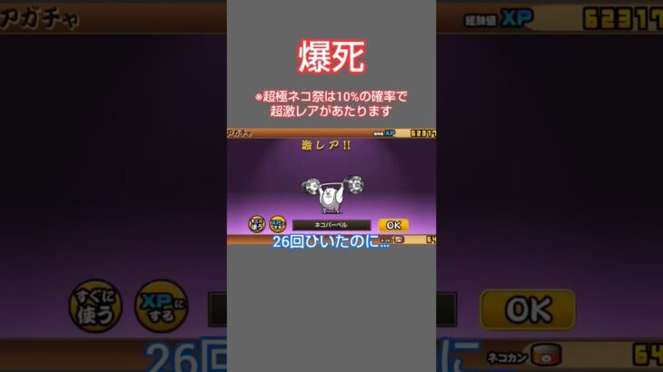 【にゃんこ大戦争】超極ネコ祭引いたけど…#にゃんこ大戦争 #にゃんこ大戦争ガチャ #にゃんこ大戦争超極ネコ祭#超極ネコ祭 #にゃんこ大戦争爆死#にゃんこ大戦争ネタ #にゃんこ大戦争初心者 #にゃんこ