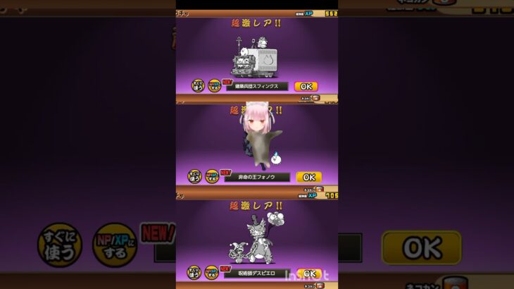 にゃんこ超極ネコ祭ガチャ引いた #にゃんこ大戦争 #ガチャ神引き #みけねこミーム