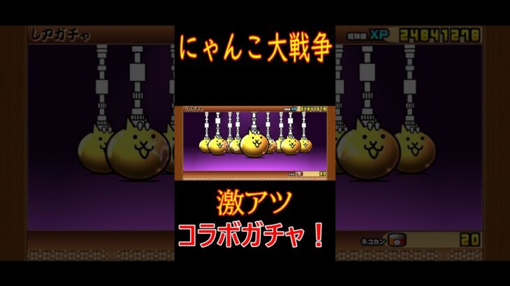 ［にゃんこ大戦争］激アツコラボガチャ！#KK#にゃんこ大戦争 #ネコムート #ゲーム実況 #猫#shorts