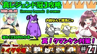 [にゃんこ大戦争]バ火力クマンケンに射程勝ちしているレアキャラで攻略したい！The Battle Cats真レジェンド冠3攻略[ゆっくり実況]＃イグサ塔