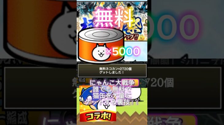 にゃんこ大戦争！！誰でも簡単に無料で猫缶を大量にゲットする裏技！！誰でもpaypayゲット！！#にゃんこ大戦争ガチャ #にゃんこ大戦争ネコ缶大量ゲット方法 #にゃんこ大戦争ガチャ #猫缶 #無料
