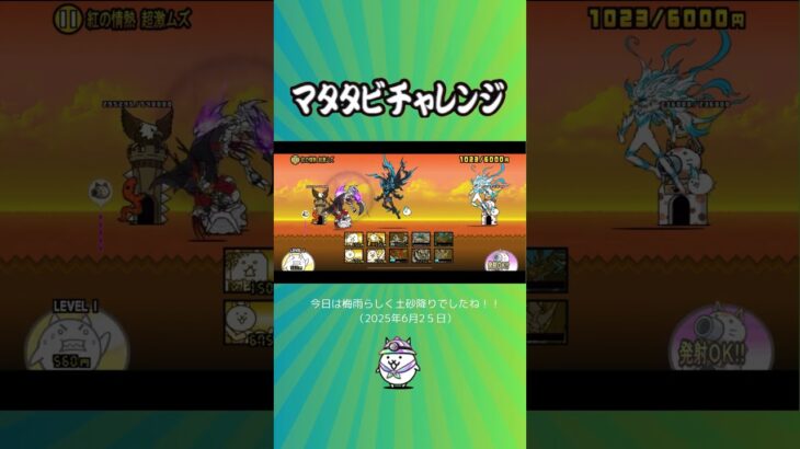 マタタビチャレンジ【にゃんこ大戦争】#thebattlecats #にゃんこ大戦争 #猫 #shorts #NYANKOTHECAT