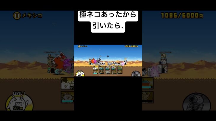 極ネコでみんな神引きした？ #にゃんこ大戦争 #人気になりたい #バズれ #チャンネル登録お願いします #にゃんこ #猫缶#バトル#ハズレ