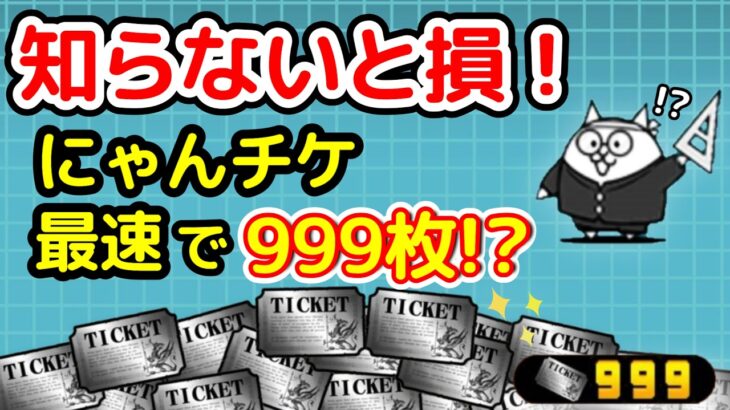 知らないと損！にゃんチケの効率的な集め方＆おすすめな使い道【最新解説】【にゃんこ大戦争】【The Battle Cats】