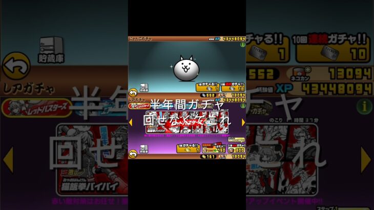 にゃんこ大戦争 ウサナギ「半年間ガチャ回せなくてこれ」#game #にゃんこ大戦争 #にゃんこ大戦 #ウサナギ #usanagi #ゲーム #games #にゃんこ