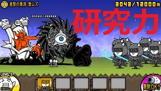にゃんこ大戦争 無課金最強キャラ本能開放レベル限界！研究力アップ大＋中で・・・！？