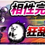 味方キャラ「大狂乱のネコフラワー」と「大狂乱のちびネコライオン」を同時に使用【にゃんこ大戦争】